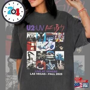 Las Vegas U2 Ultraviolet Sphere  T-Shirt Band Achtung Baby Live At Shirt